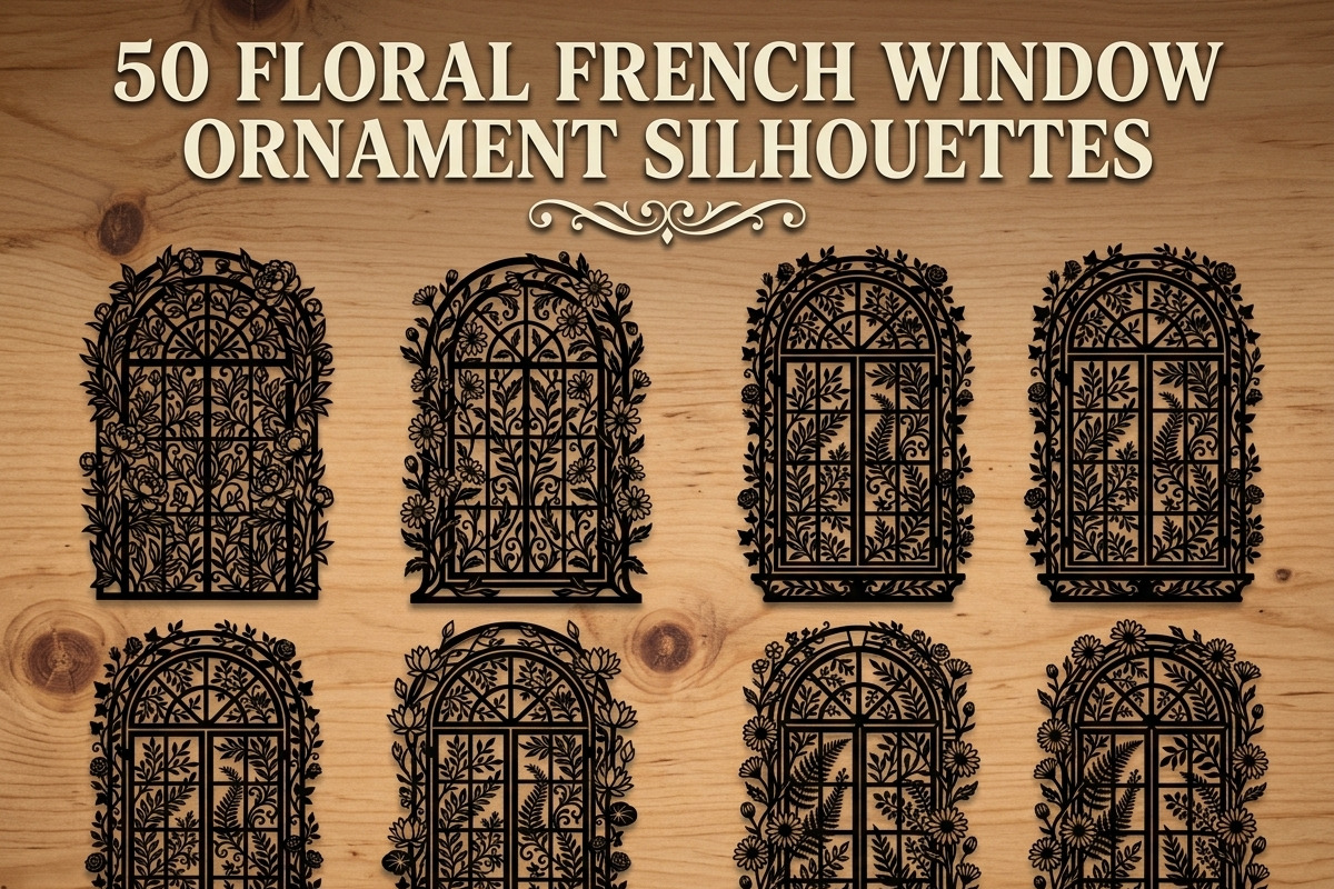 50 Floral French Window Ornament, a Decorative Illustration by Amazin_art (Photo 1 of 29)