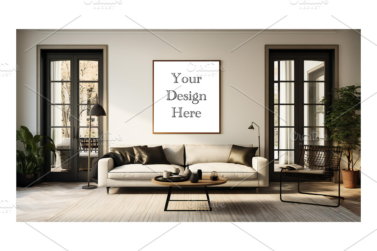 Frame mockup in home interior, a Household Mockup by VetalStock (Photo 1 of 3)
