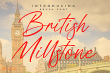 British Millstone Brush Font