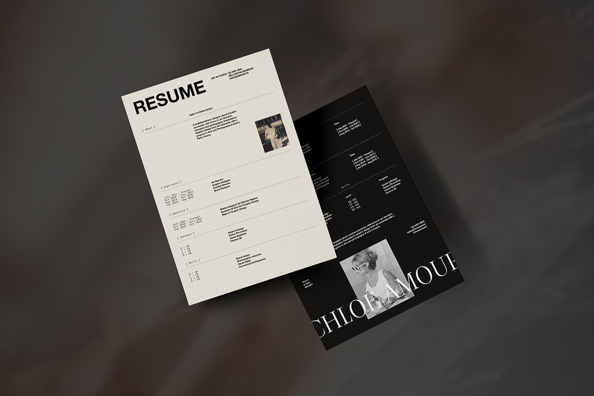 BLEU I Resume Kit, a Presentation Template by Studio Brand (Photo 4 of 10)