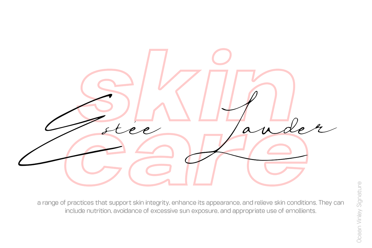 Ocean Vinley Signature, a Handwritten Font by madeDeduk (Photo 3 of 10)
