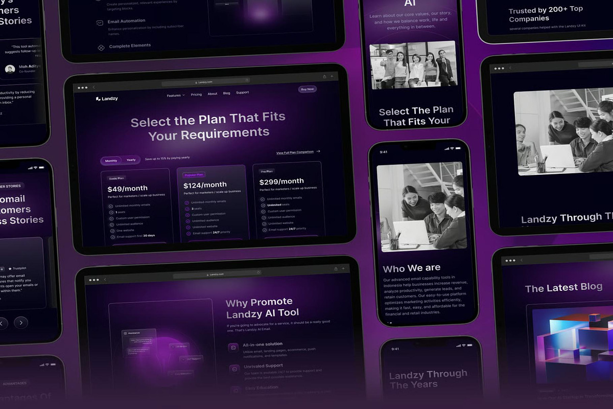 Landzy - SaaS Landing page UI Kit, an UI Kit Template by Creative Perspective (Photo 8 of 8)