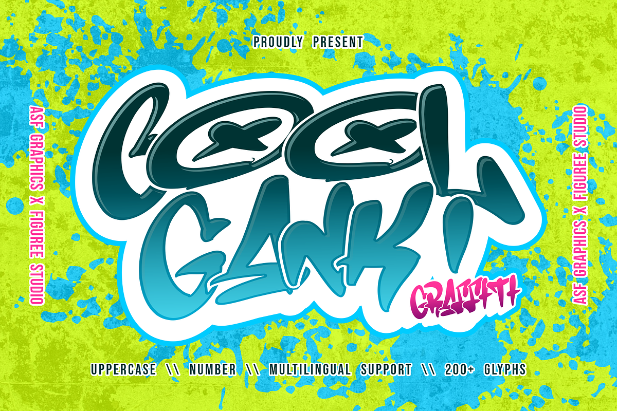 Coolgank - Dynamic Graffiti Font, a Handwritten Font by asfgraphics (Photo 1 of 10)