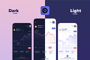 CryptoWallet App UI kit, an App Template by Zhenya_ux (Thumbnail 4 of 6)
