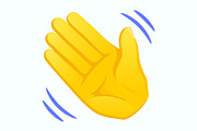 Waving hand gesture icons set vector, an Icon by Yayasya (Thumbnail 2 of 3)