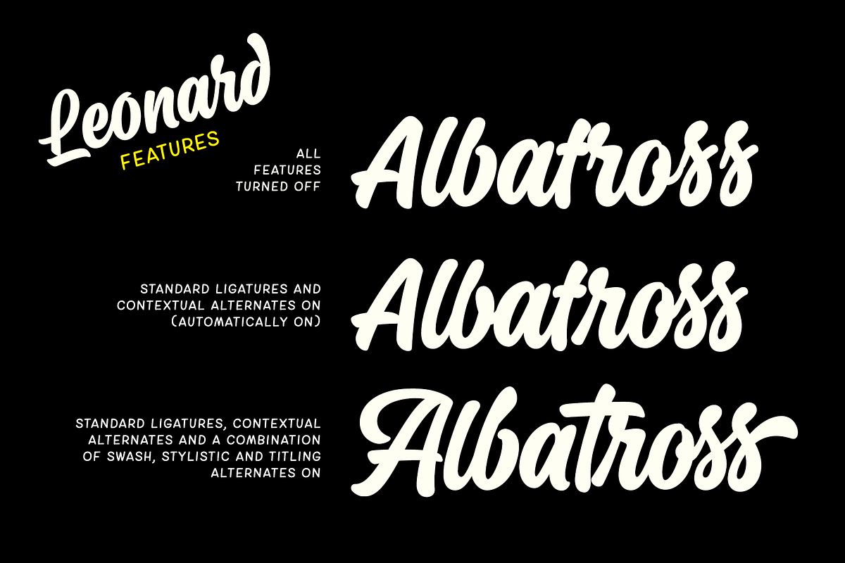 Leonard Brush Script, a Script Font by Fenotype