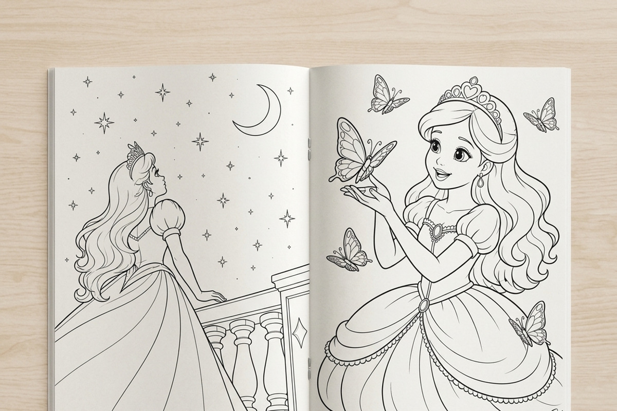 Magical Princess Coloring Book Vol28, a Person Illustration by ikarifq shop (Photo 5 of 7)