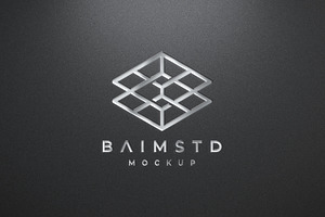 Metallic Logo Mockup, a Books & Magazine Mockup by baim_std