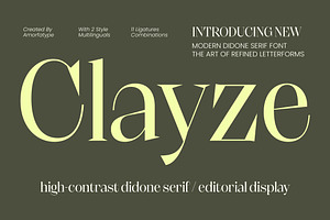 Clayze High Contrast Editorial Serif