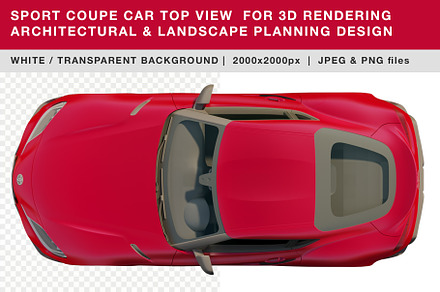 RED SPORT COUPE CAR TOP VIEW - PNG, a Transportation Photo by Nurlan's shop