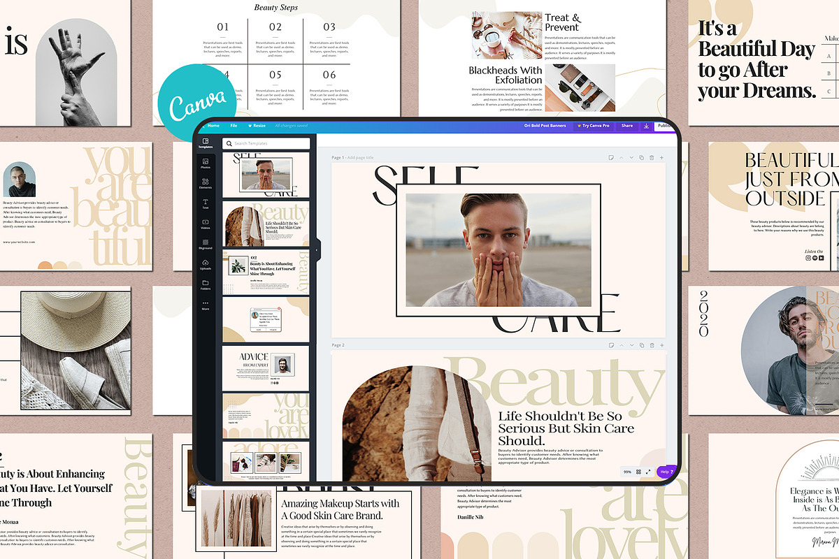 Insta Beauty Series Canva, a Social Media Template by Analogi Studio