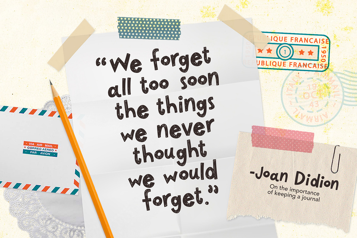 Happy Mail Font, a Font by Quirky Queen Media (Photo 3 of 6)