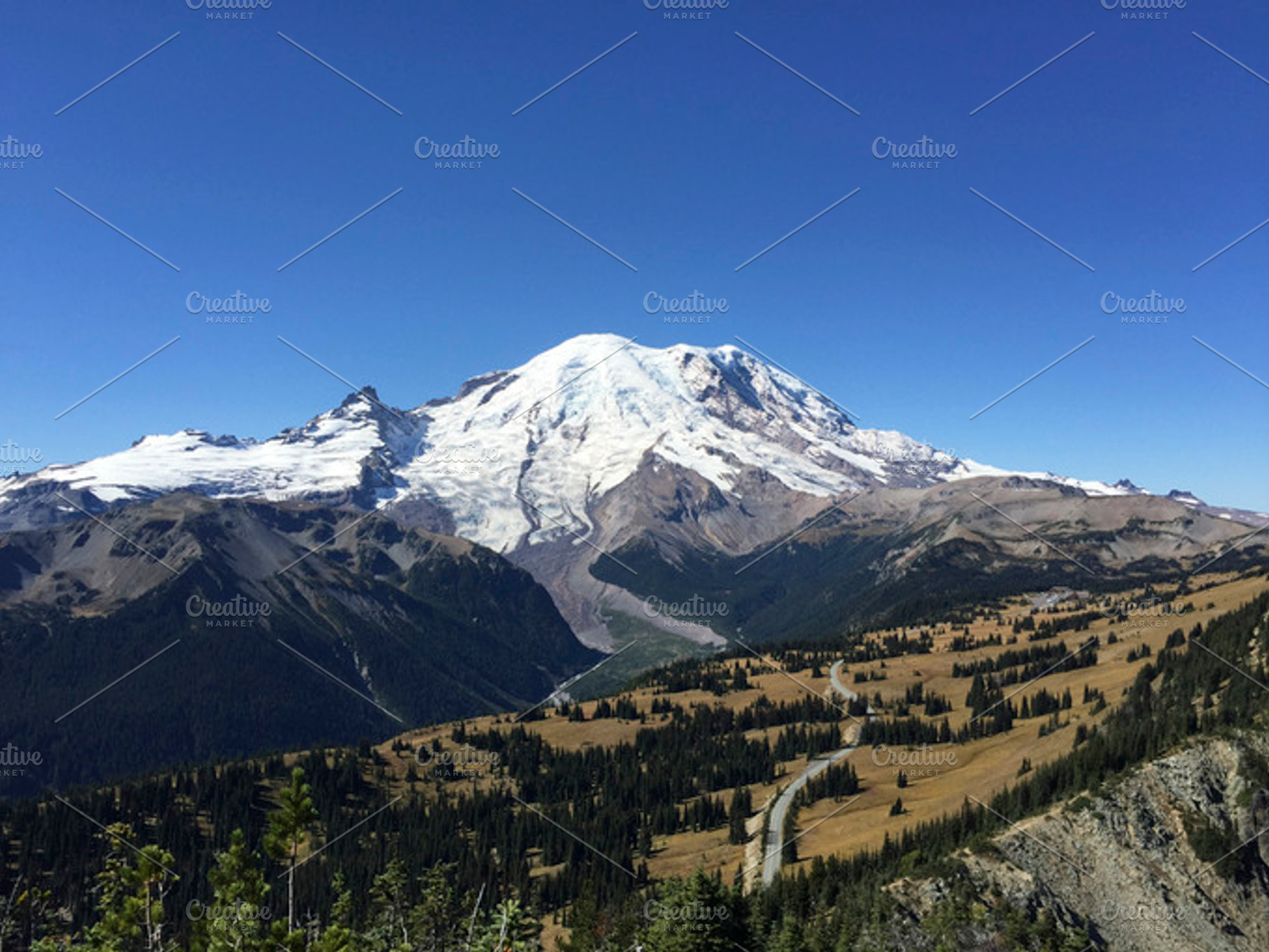Snow on Mt. Rainier Sunrise, a Holiday Photo by Amazing Photography