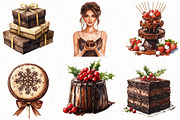 Chocolate Christmas Clipart, an Illustration by OK Design (Thumbnail 5 of 5)