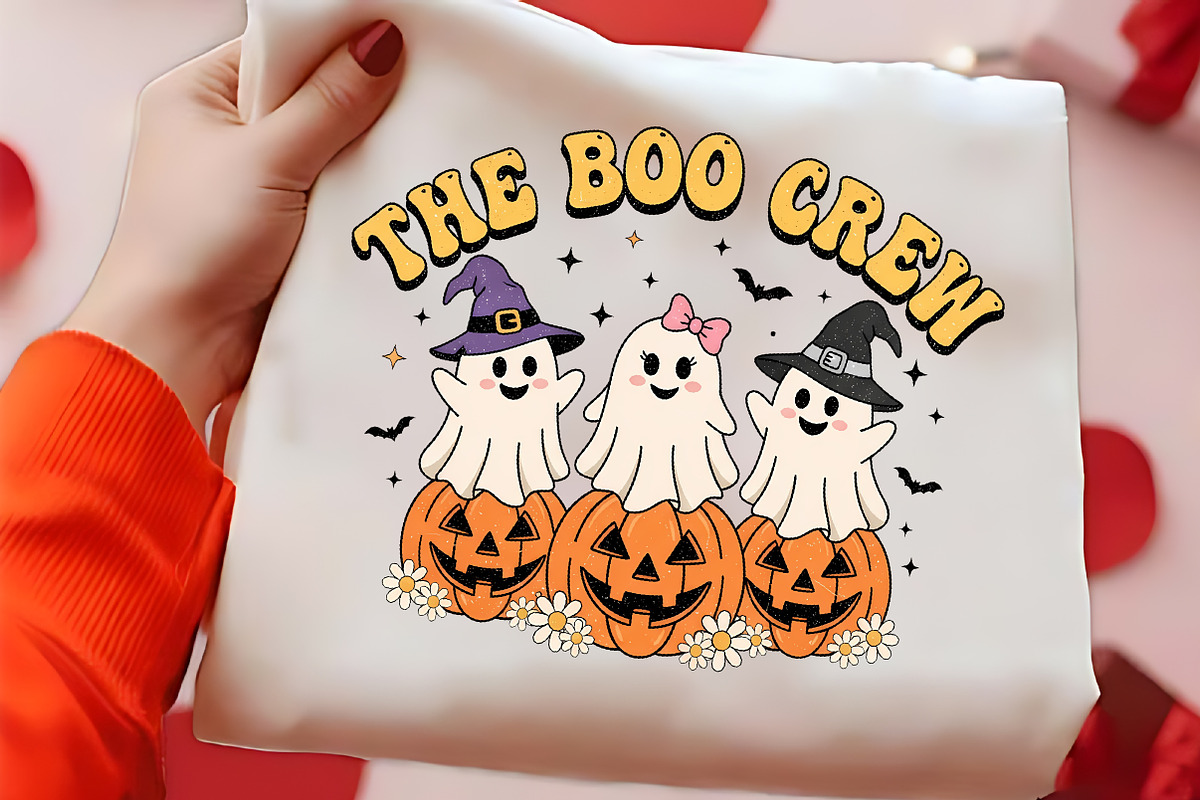 Halloween Boo Crew Ghost Pumpkin, a Seasonal Illustration by CrexoraLab (Photo 2 of 4)