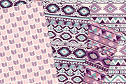 Purple Aztec Digital Paper, a Texture Graphic by Avenie Digital (Thumbnail 2 of 4)