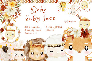 Boho Baby Animal Face