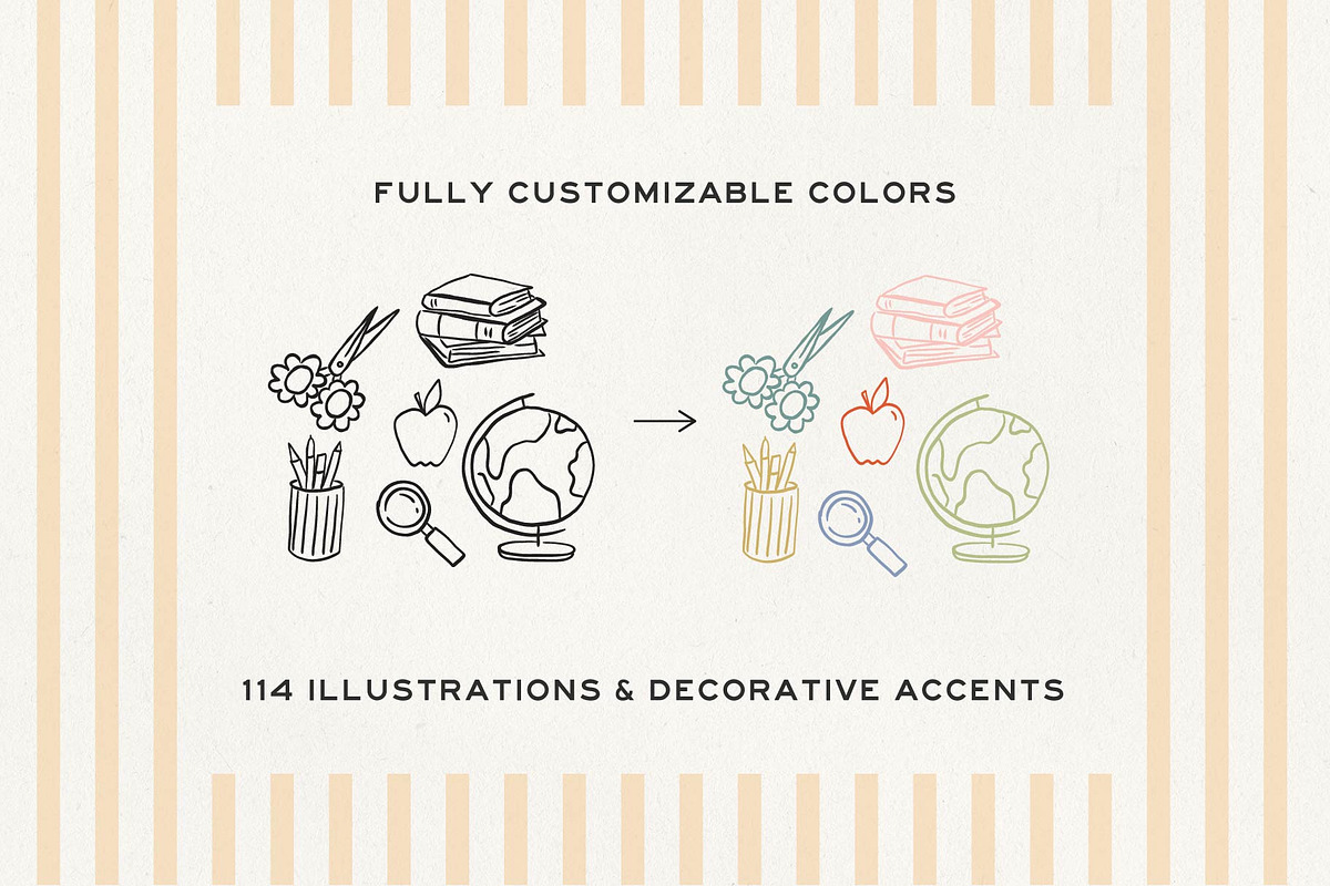 Back to School Hand-Drawn Elements, an Illustration by Claire Emery Designs (Photo 2 of 5)