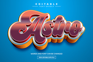 Astro 3D Editable Text Effect