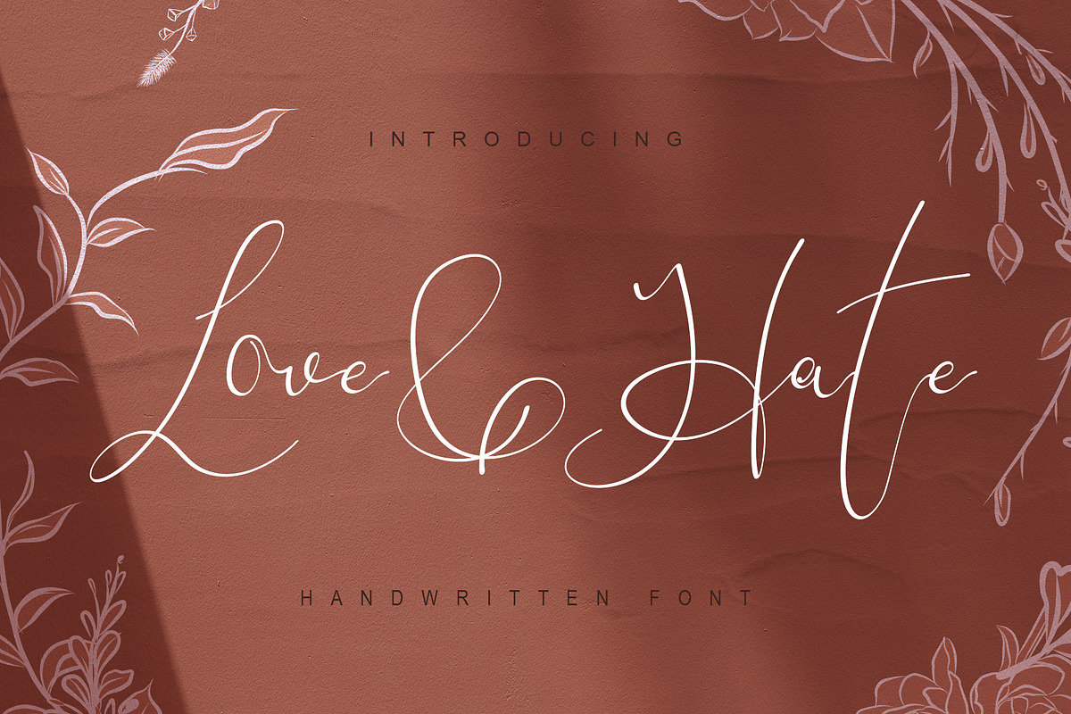 Love and Hate - Handwritten Font, a Script Font by Fonteca (Photo 1 of 4)
