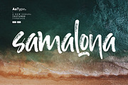 Samalona Textured Font, a Handwritten Font by AaType. (Thumbnail 1 of 10)