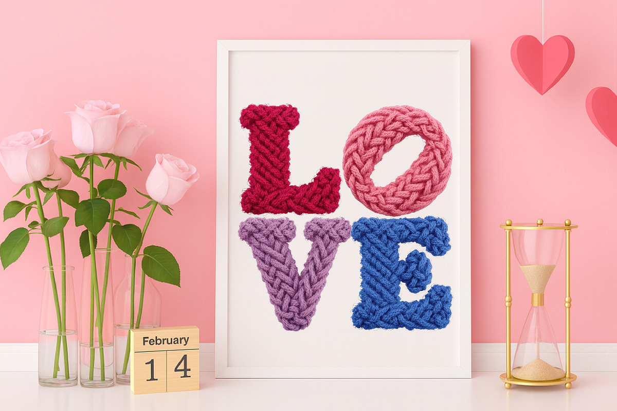 Faux Yarn Love Valentine Png, an Illustration by Canvas Craft (Photo 7 of 7)