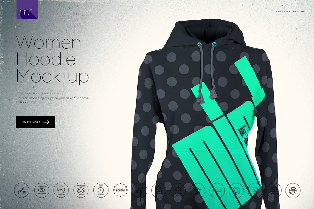 Women Hoodie Mock-up, a Hoody Mockup by Mocca Mockups Store (Photo 1 of 9)