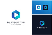 Play Button Hexagon Colorful Logo, a Branding & Logo Template by ika trisiana (Thumbnail 2 of 2)