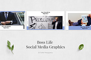 Boss Life Twitter Posts, a Social Media Template by Social Corner Graphics (Thumbnail 2 of 7)