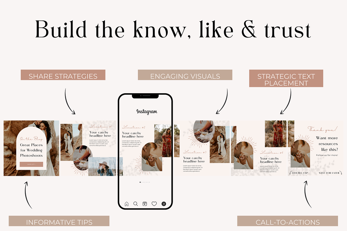 Instagram Carousel Post Boho Canva, a Social Media Template by HerstedHertz (Photo 8 of 10)