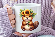 Watercolor Autumn Cute Beaver, an Illustration by Pixels.Craft (Thumbnail 7 of 7)