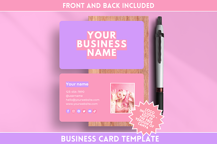 Business Card Template, a Business Card Template by SunshineStudioBoutique