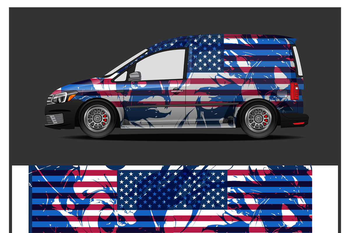 Vibrant Face Flag Art, a Decorative Illustration by CarWrap design (Photo 2 of 4)