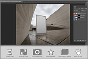 Poster Brutalist Plaza Fisheye M PSD, an Advertising Mockup by Bruno's Shop (Thumbnail 2 of 3)