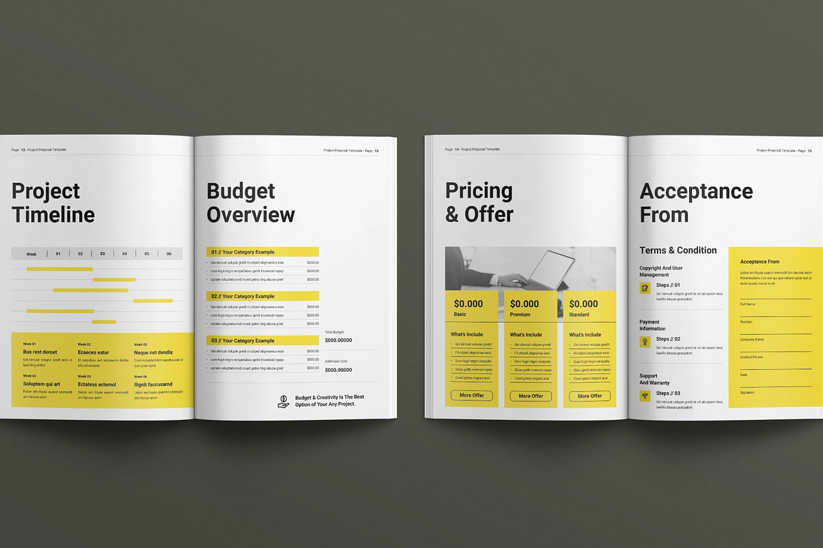 Project Proposal Template, a Brochure Template by E-Type (Photo 5 of 6)