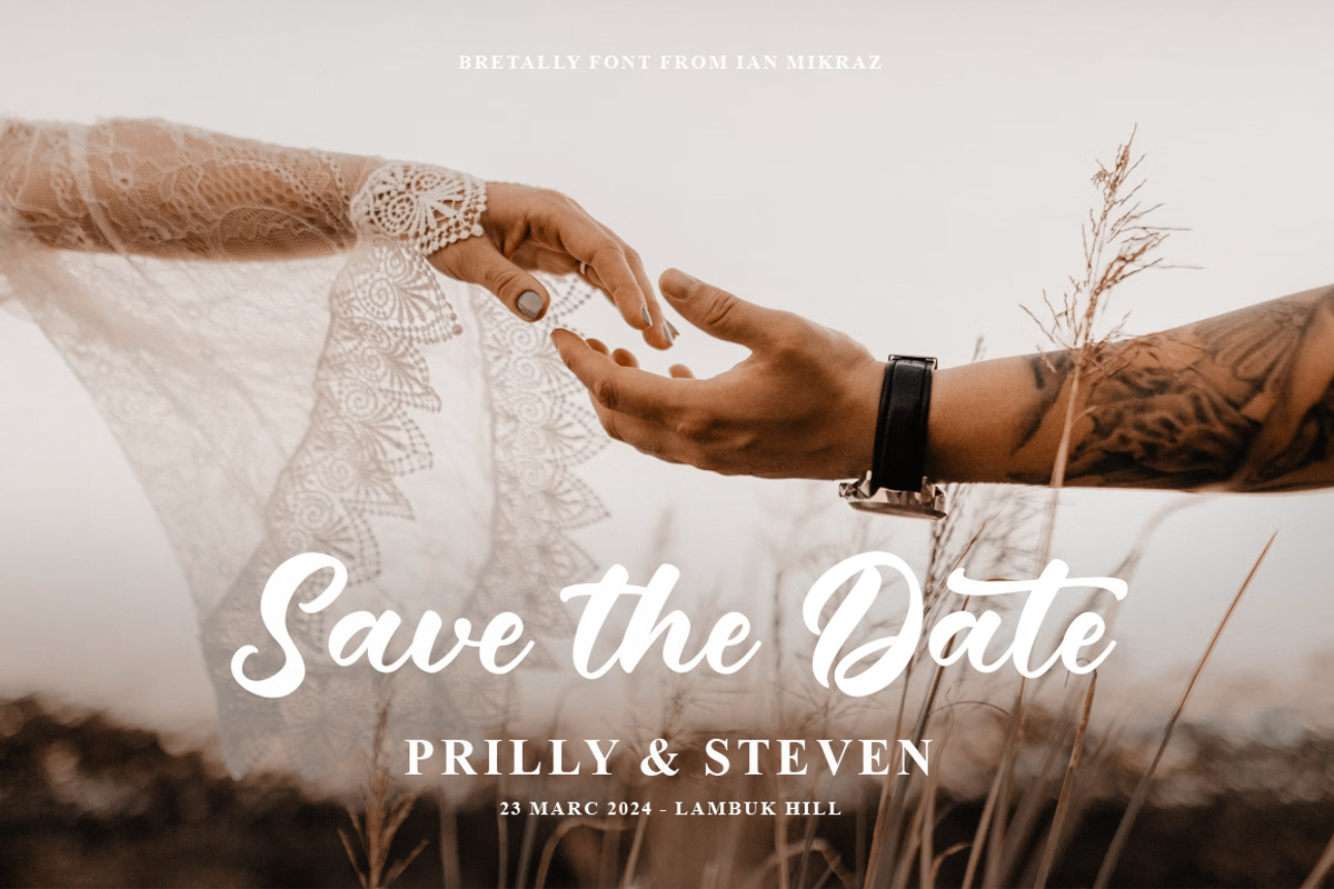 Bretally - A Handwritten Font, a Script Font by ianmikraz (Photo 4 of 7)