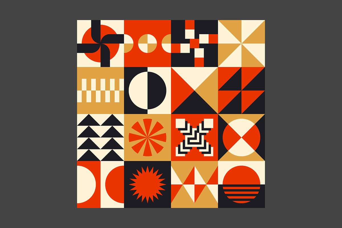 Geometric Shapes Dots Construction, a Pattern Graphic by Neo Geo (Photo 8 of 9)