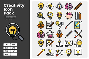 Creativity Icon Pack, a Duotone Icon by erifqizeicon