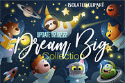 Space Kids Astronaut Dream Bundle, an Animal Illustration by Popmarleo Shop (Thumbnail 1 of 19)