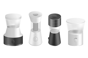 Coffee Grinder Icons Set