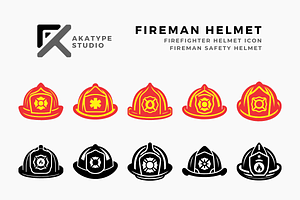 Fireman Helmet Icon Vector, an Icon by Akatype Studio