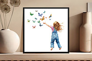 African American Girl with Butterfly, an Illustration by DreamCafeArt (Thumbnail 6 of 8)