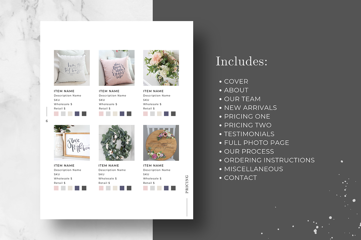 Price Guide/Linesheet, a Presentation Template by Just Like White Creative (Photo 3 of 9)