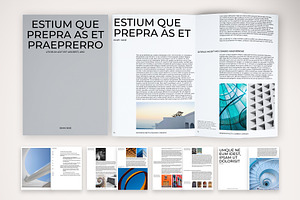Clean & Minimalist Magazine Template, a Magazine Template by McLittle Stock