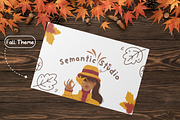 Fall Theme Business Card Template, a Branding & Logo Template by Semantic Studio (Thumbnail 1 of 2)