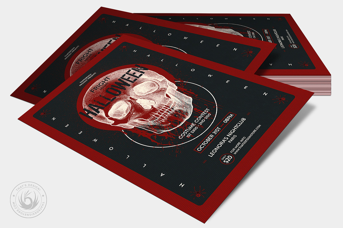 Halloween Flyer Template V25, a Flyer Template by ThatsDesignArt (Photo 6 of 7)