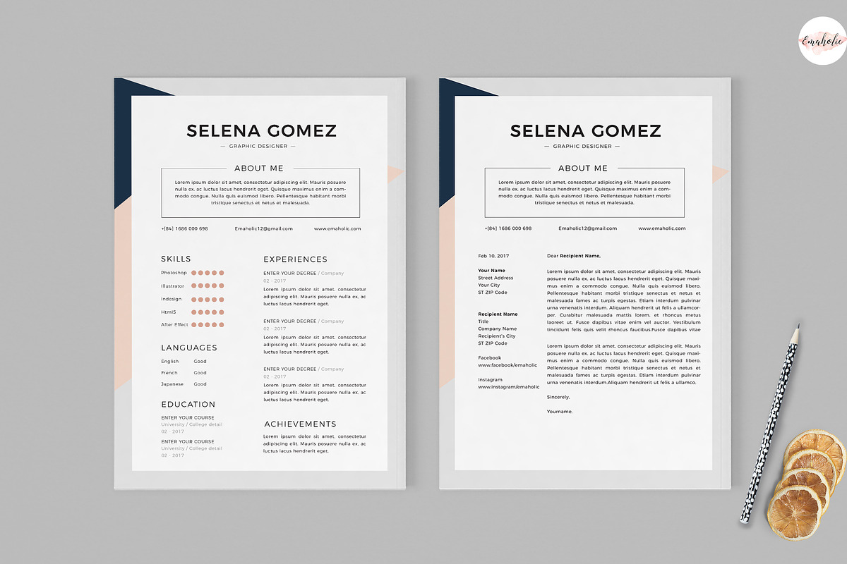 Elegant CV Template, a Resume Template by Emaholic Template (Photo 5 of 5)