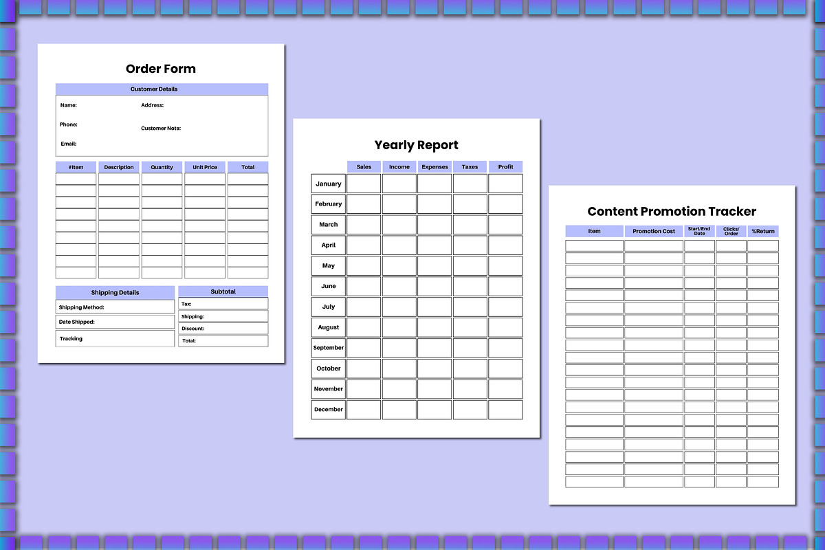 Craft Business Planner For Canva, a Stationery Template by Shumaya (Photo 6 of 6)