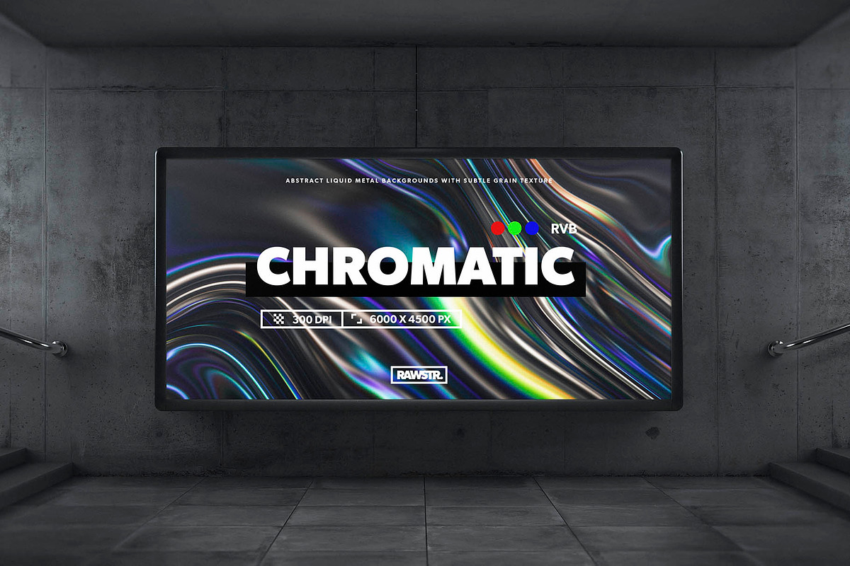 CHROMATIC - Liquid metal backgrounds, a Texture Graphic by RAWSTR (Photo 8 of 8)