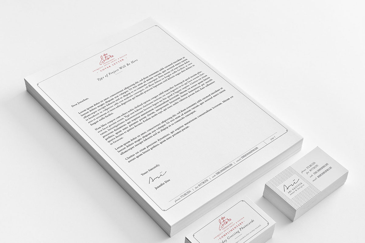 Elegante Store Stationery Set, a Stationery Template by theBrandLab.io (Photo 2 of 3)